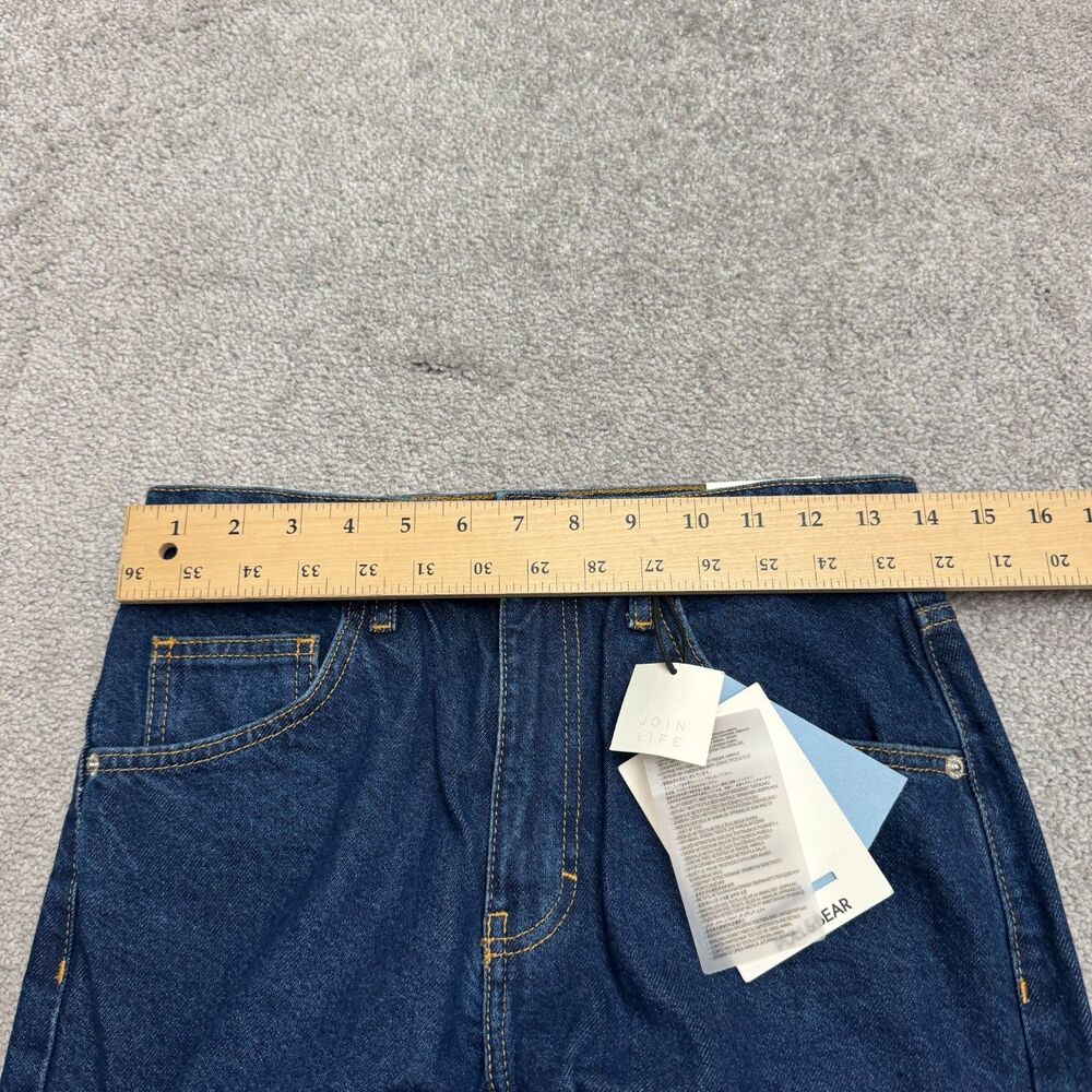 Pull & Bear Straight High Rise Full Length Denim Jeans Womens 4 26 Dark Blue NWT - Picture 12 of 16